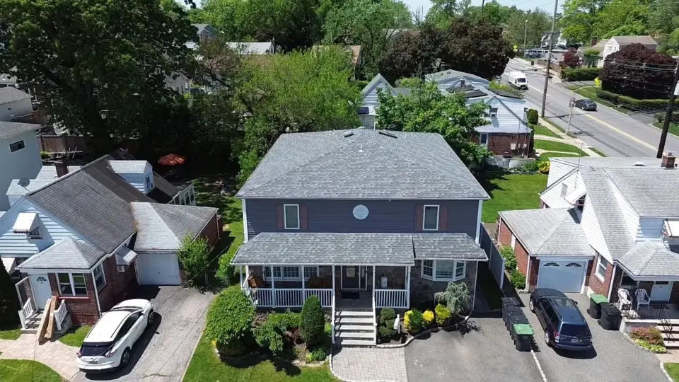 Completed residential roofing project