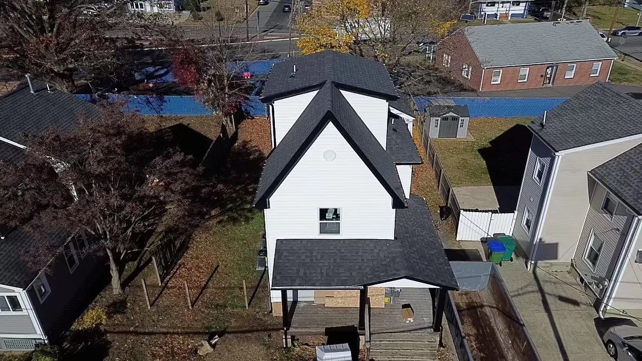 Completed residential roofing project in Edison, New Jersey