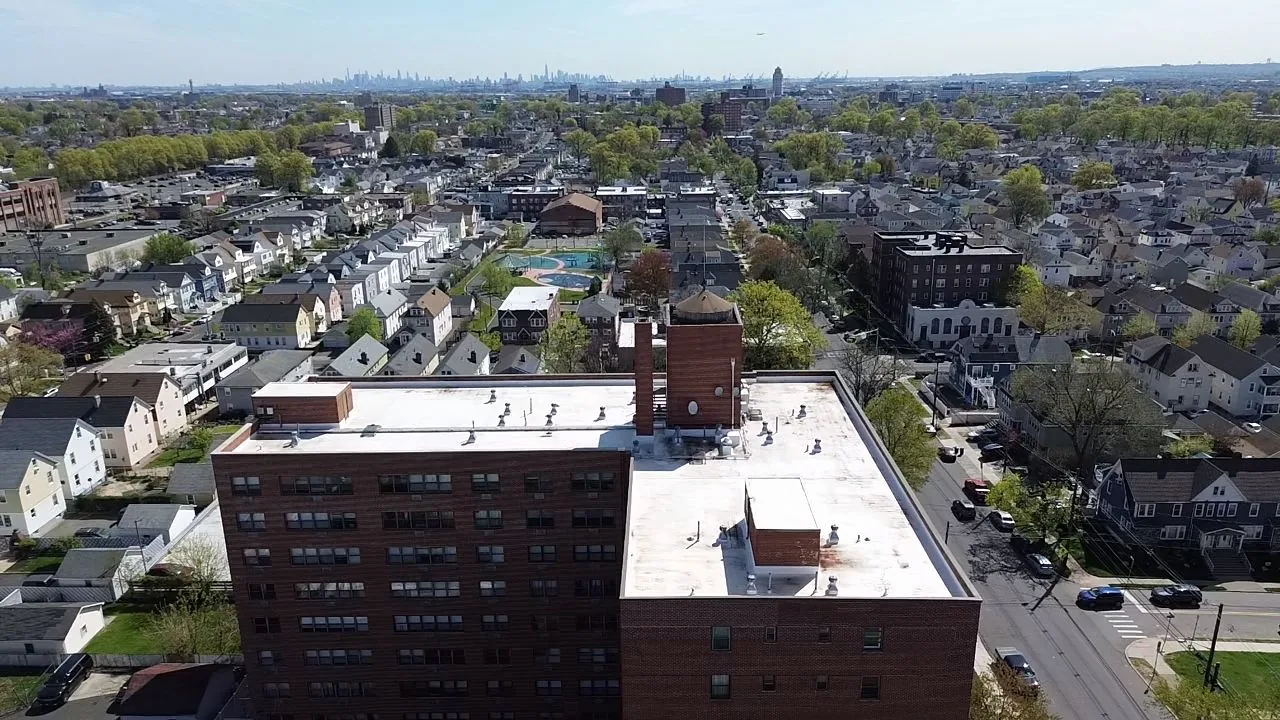 Completed commercial roofing project in Elizabeth, New Jersey