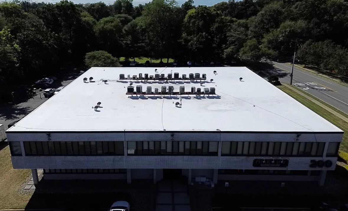 Completed commercial roofing project in New City, New York
