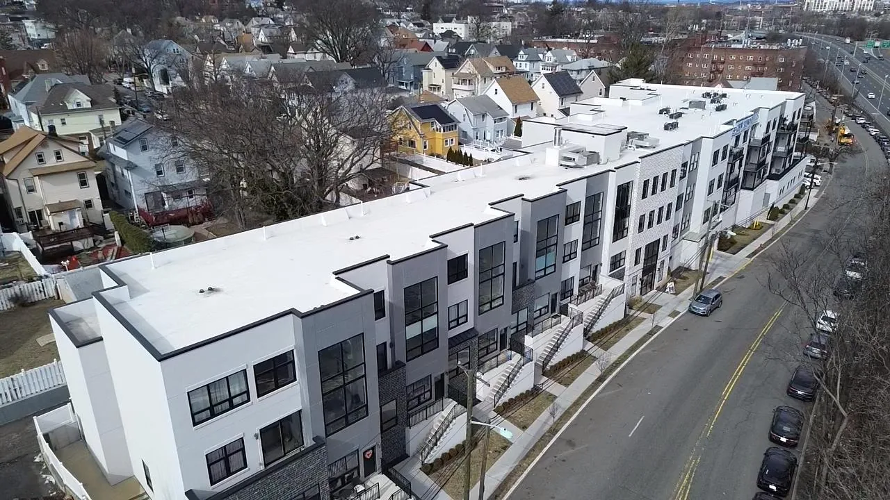 Completed commercial roofing project in Passaic, New Jersey