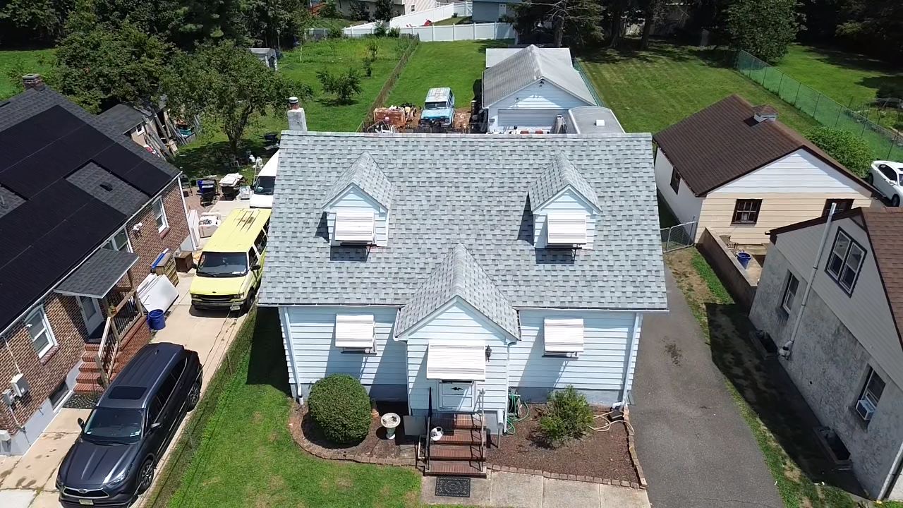 Completed architectural shingle roofing project in Somerset, New Jersey