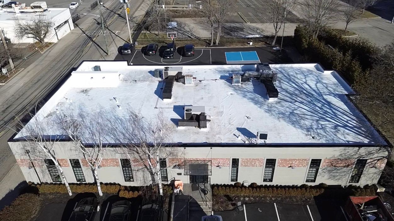 Completed commercial roofing project in Suffern, New York